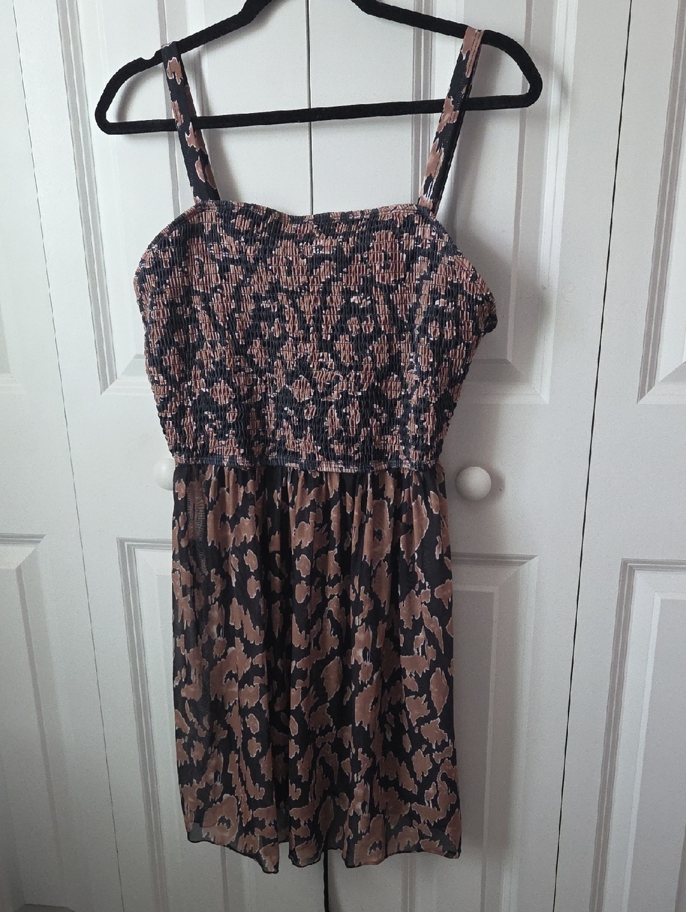 Smocked Two-Piece Brown and Black Tankiki